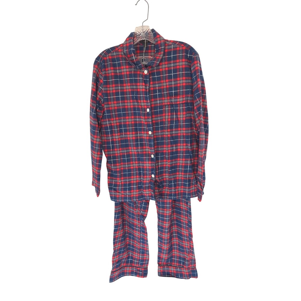 J.Crew Pajama Pantโ Set Women's Red Blue Plaid Lounge Loungewear Cozy Small